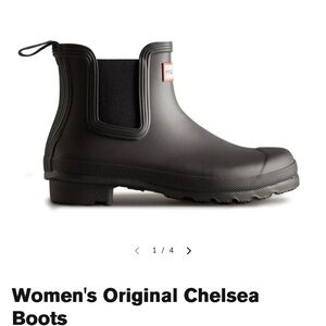 Hunter Women's Black Original Chelsea Boots Ankle Rain Boots Black 7 used